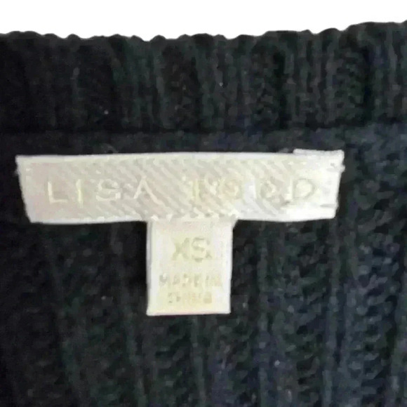Lisa Todd Women's XS Black Knit Pullover Sweater with Colorful Sleeve - Picture 6 of 12